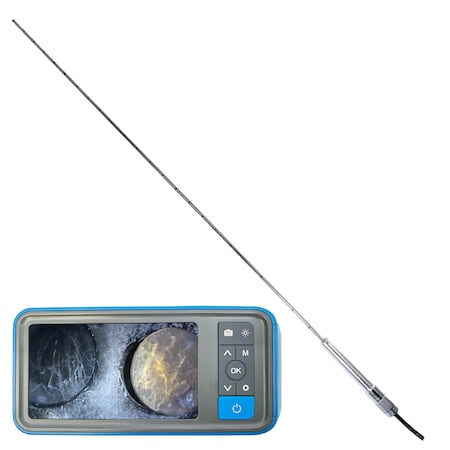 Vividia Gun Barrel Borescope, 4mm 24 Long Rigid, Manual Focus, 4.5 Monitor GB 460 M